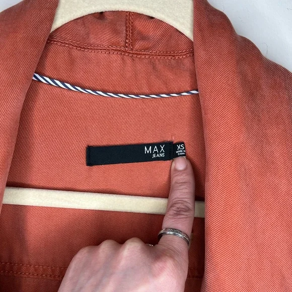 Max Jeans Spiced Coral Duster Jacket - Picture 7 of 13